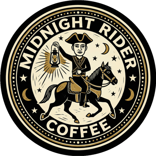 Midnight Rider Coffee Logo Seal